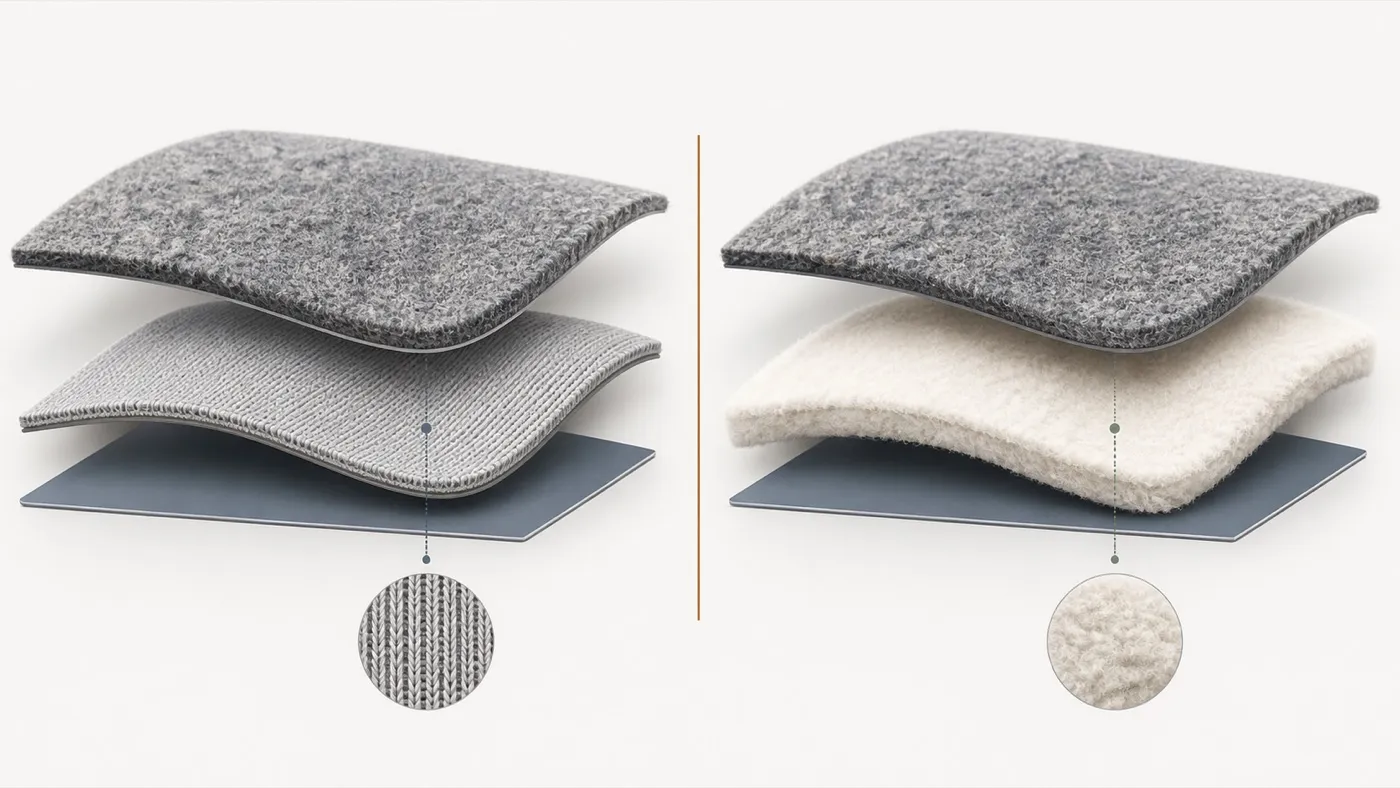 Jersey Backing vs Fleece Backing explanatory visual