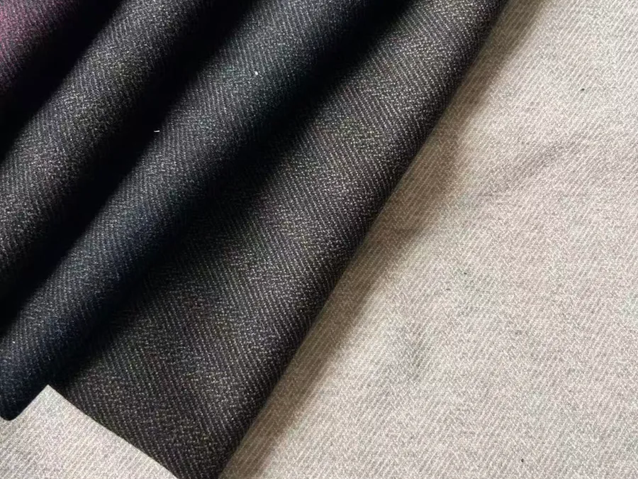 Style 25041 Herringbone Twill Wool Blend Bonded Fabric product photo