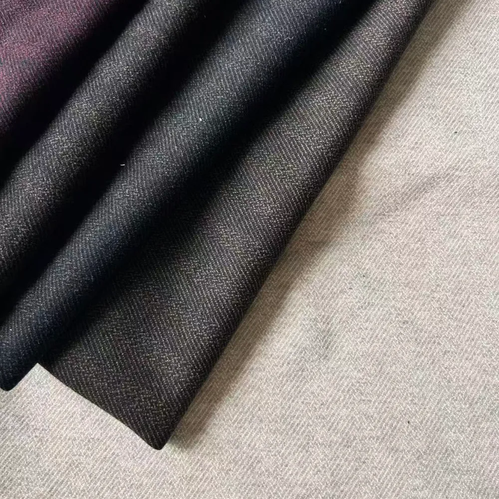 Style 25041 Herringbone Twill Wool Blend Bonded Fabric product photo